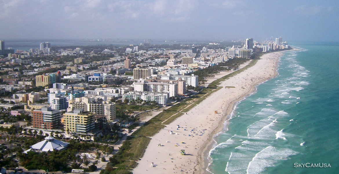 South Beach Florida Aerial